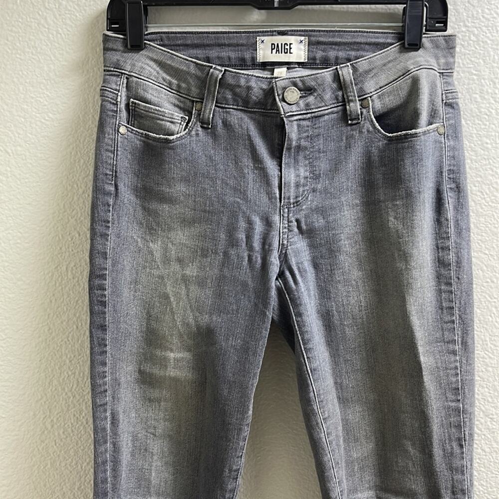 PAIGE Verdugo Ankle Side Zip Super Skinny Jeans Gray size 28 - Picture 2 of 14